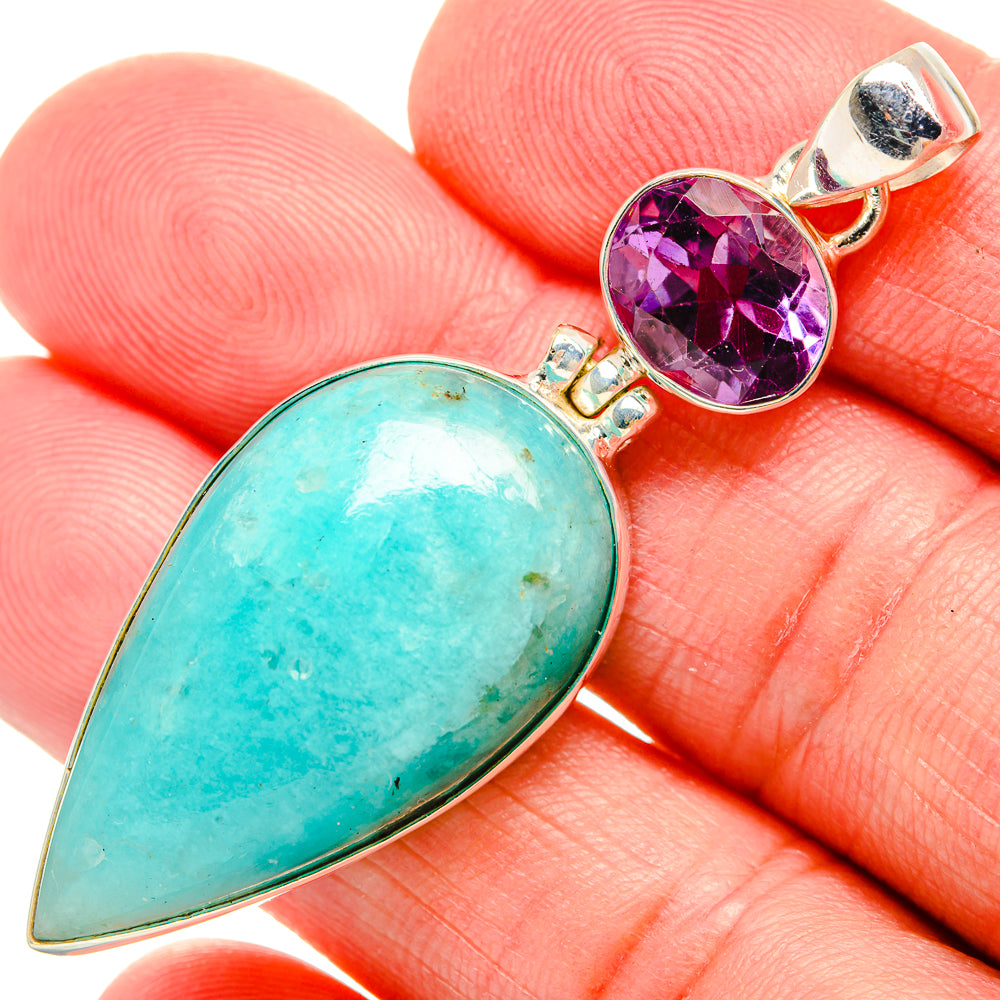 Amazonite Pendants handcrafted by Anasilvercos - PD33732