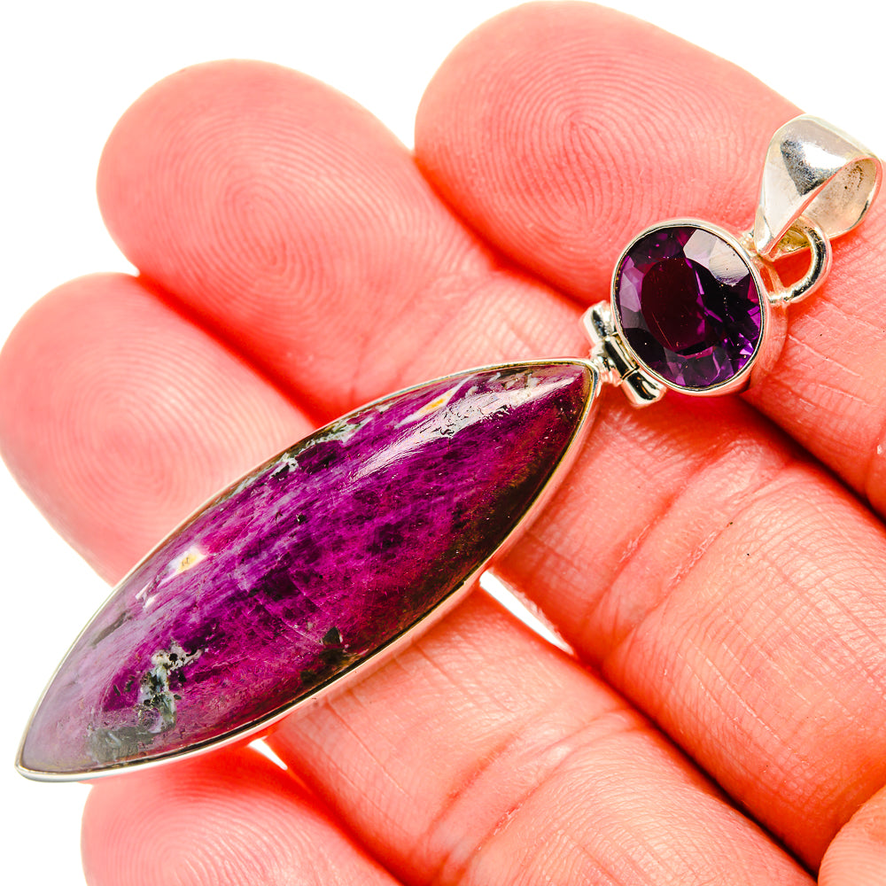 Ruby Fuchsite Pendants handcrafted by Anasilvercos - PD33737