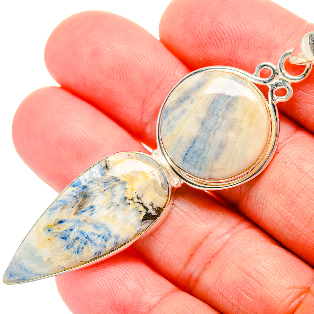 Blue Scheelite Pendants handcrafted by Anasilvercos - PD33738