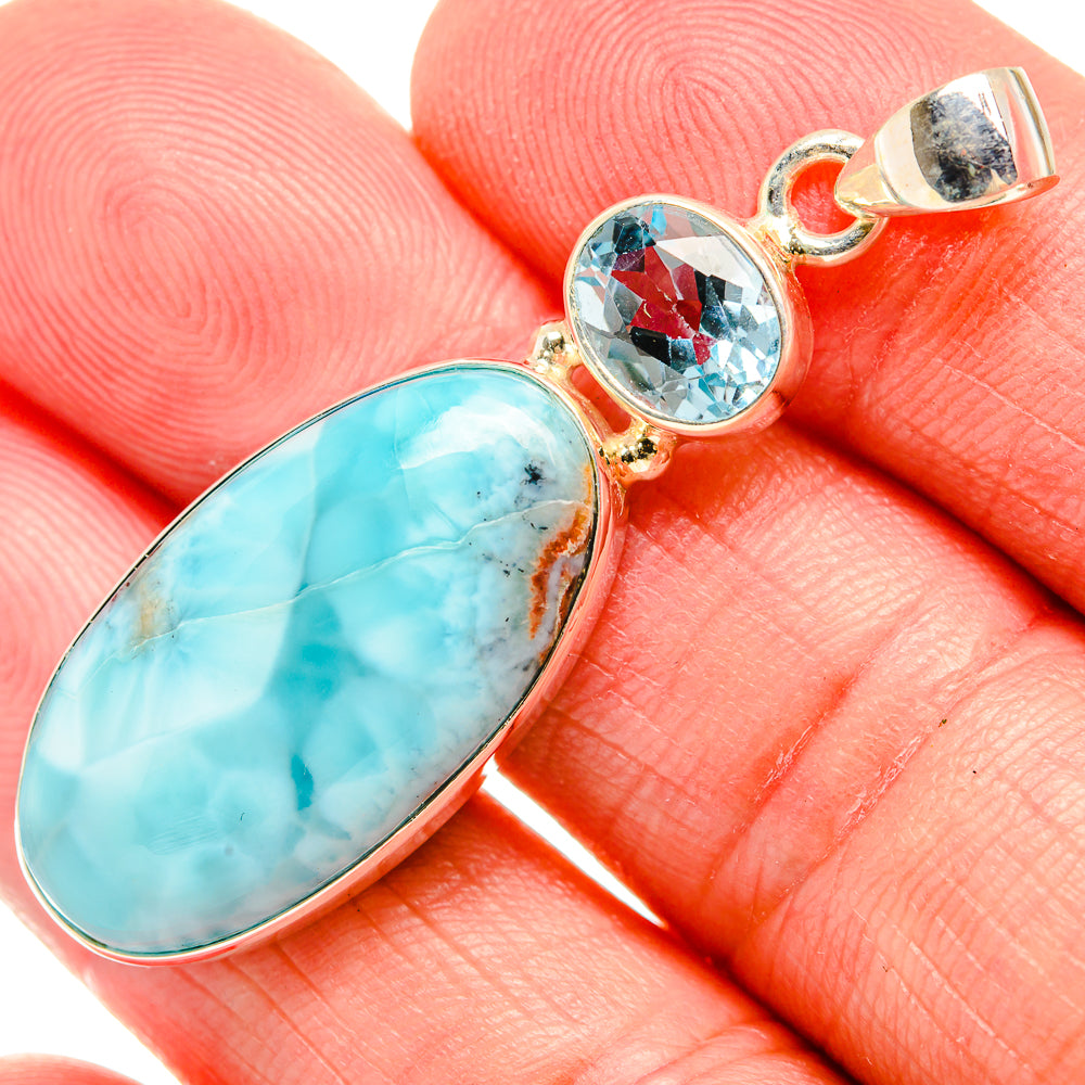 Larimar Pendants handcrafted by Anasilvercos - PD33744