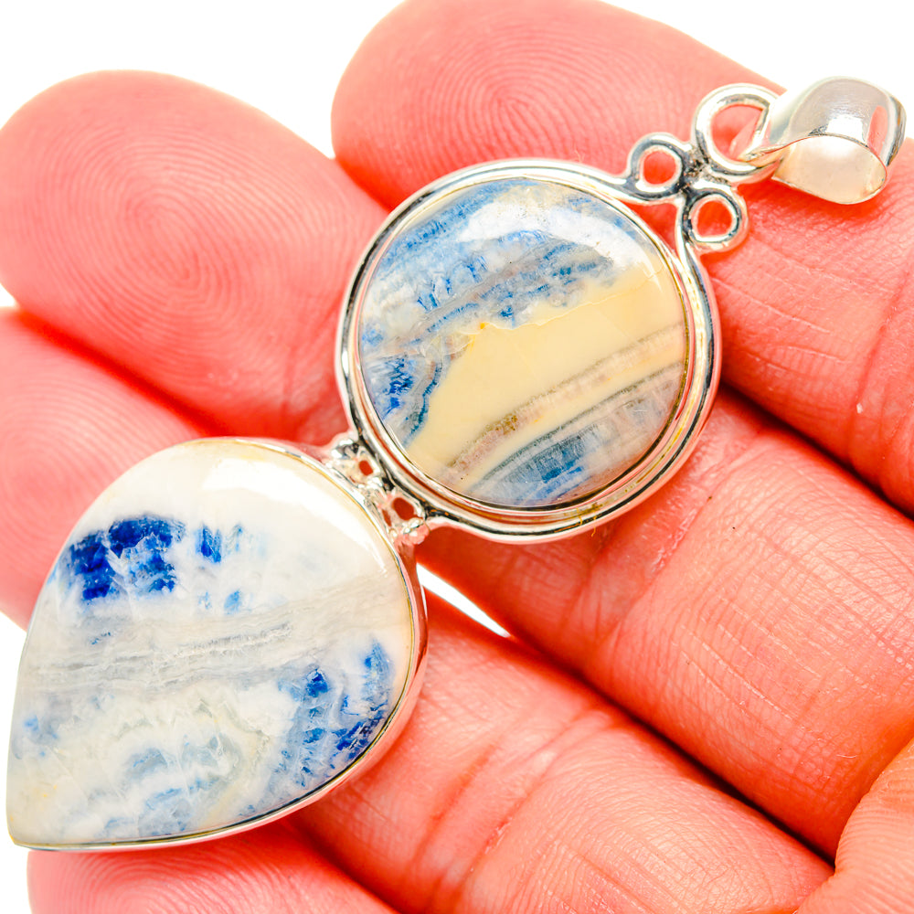 Blue Scheelite Pendants handcrafted by Anasilvercos - PD33747