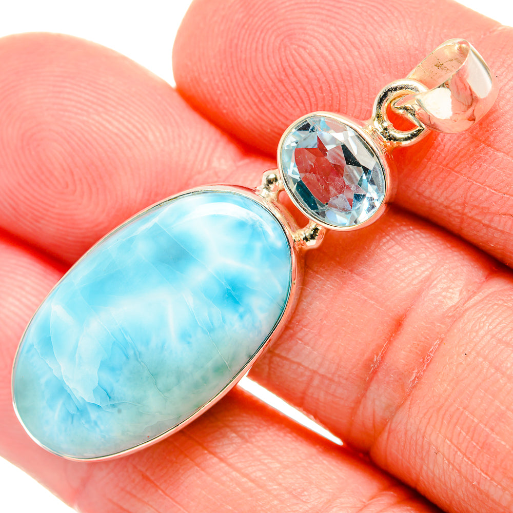 Larimar Pendants handcrafted by Anasilvercos - PD33762