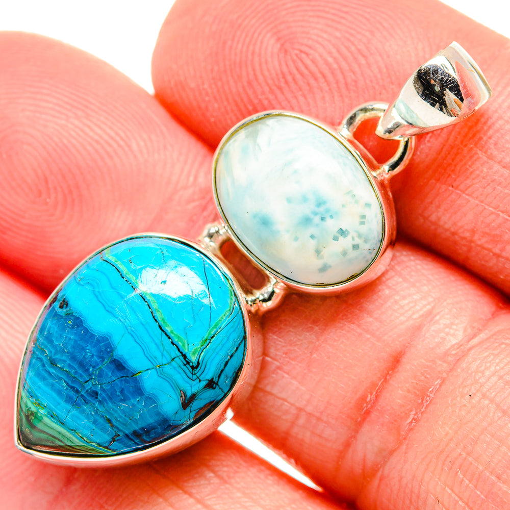 Chrysocolla Pendants handcrafted by Anasilvercos - PD33772