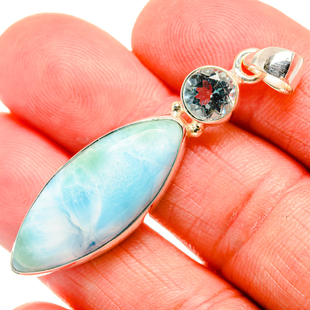 Larimar Pendants handcrafted by Anasilvercos - PD33773