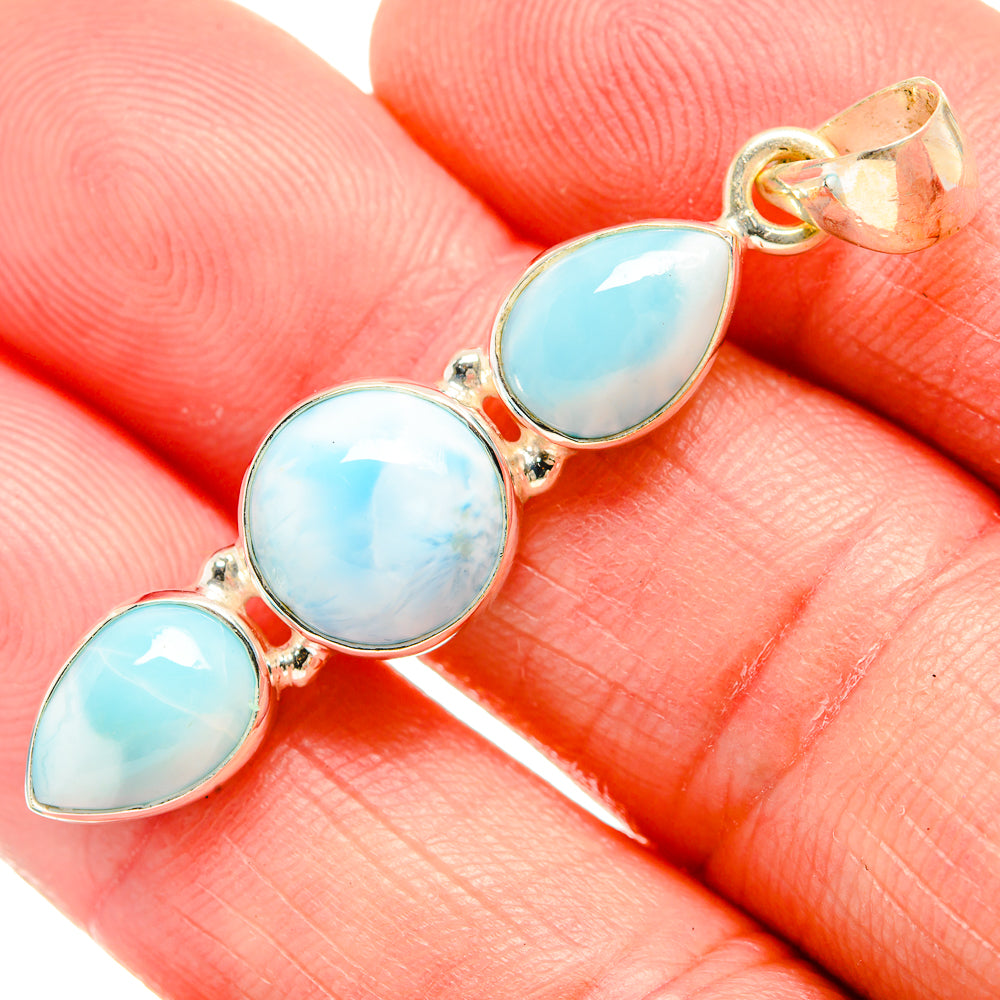 Larimar Pendants handcrafted by Anasilvercos - PD33778