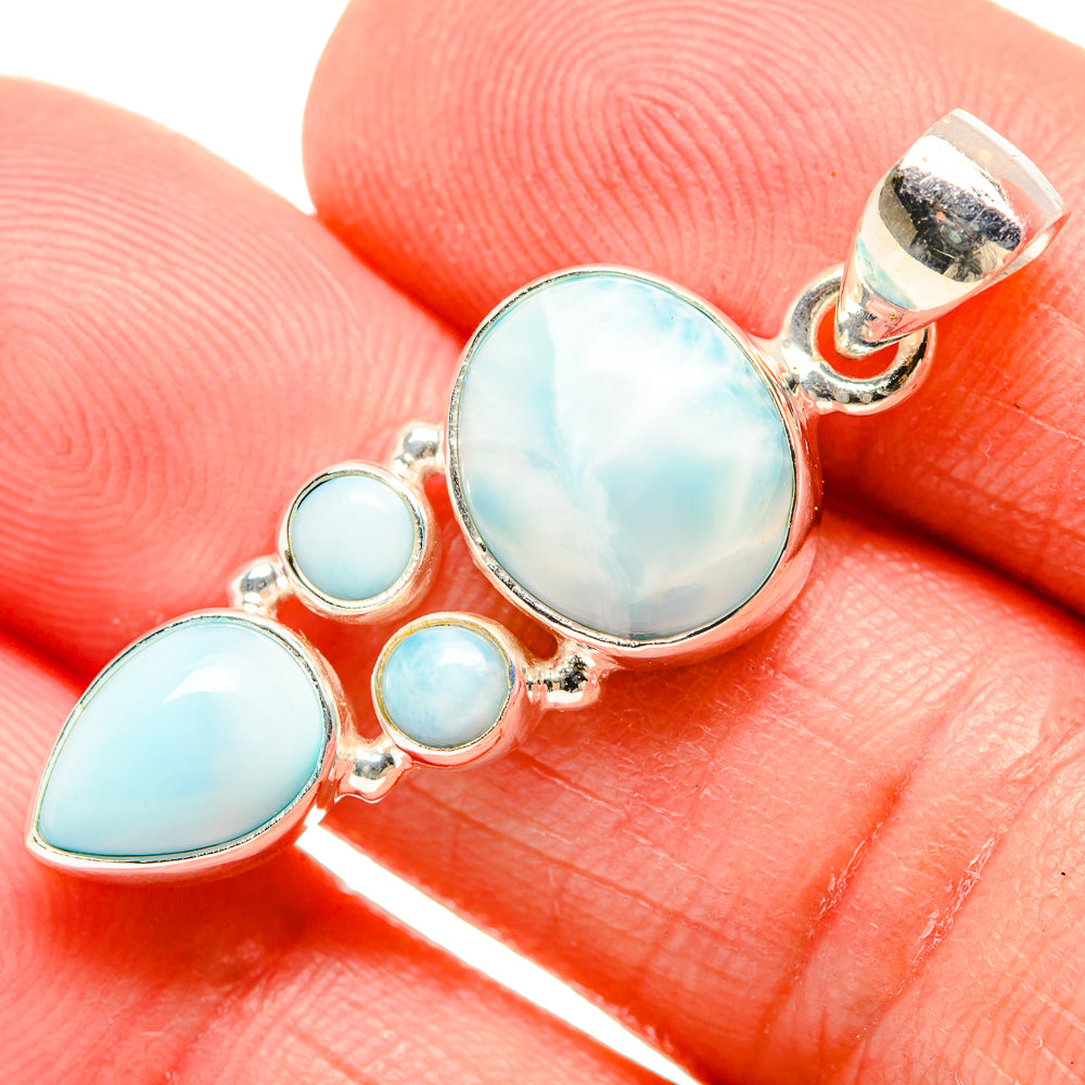 Larimar Pendants handcrafted by Anasilvercos - PD33781