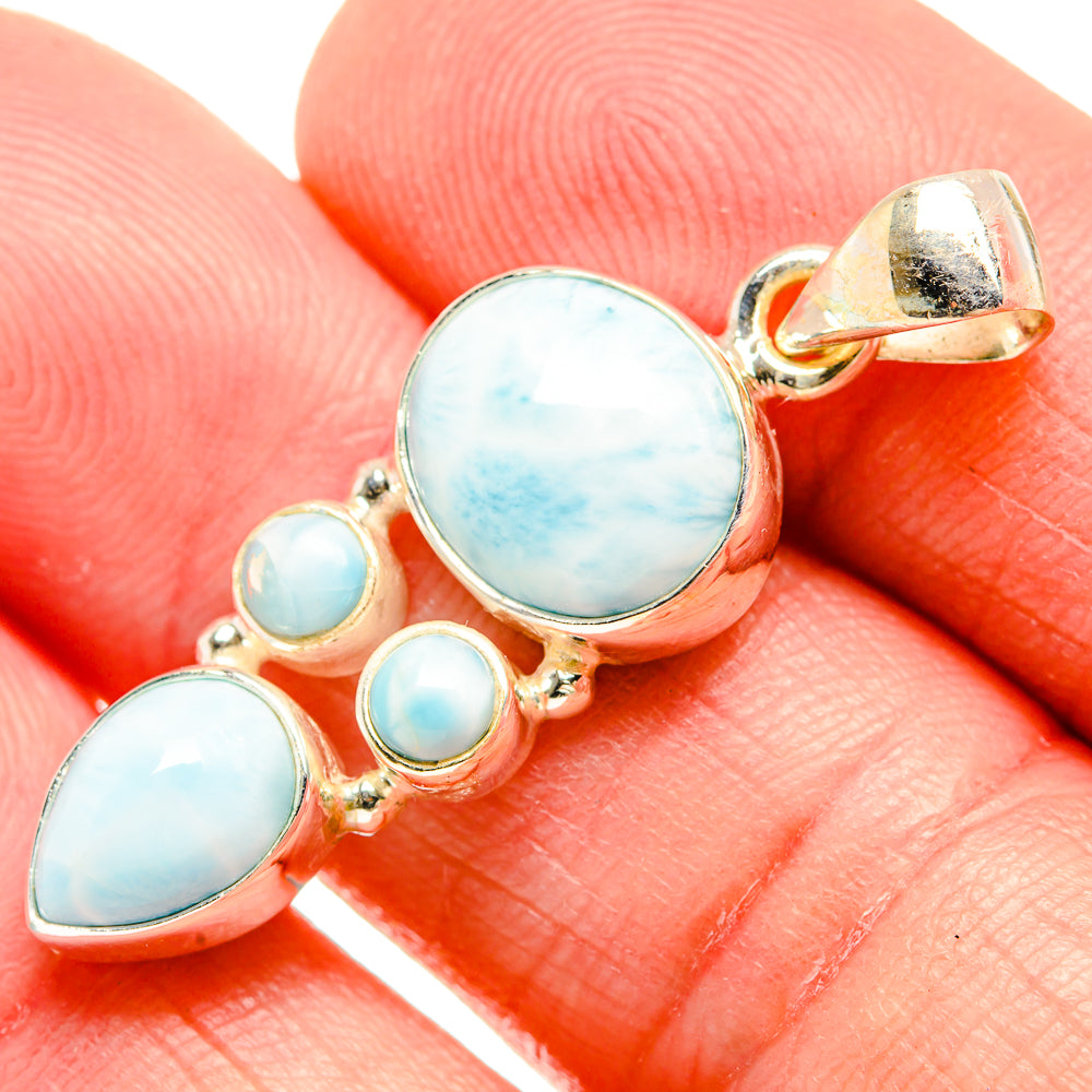 Larimar Pendants handcrafted by Anasilvercos - PD33782