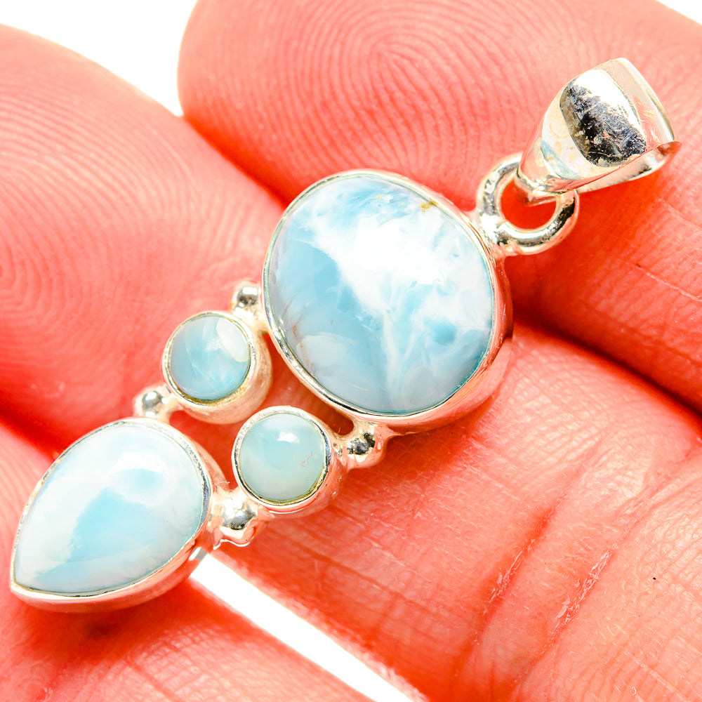 Larimar Pendants handcrafted by Anasilvercos - PD33783