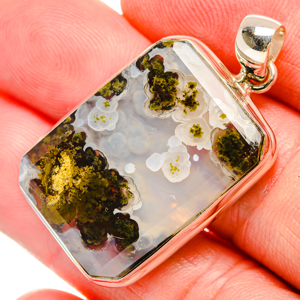 Indonesian Plume Agate Pendants handcrafted by Anasilvercos - PD33785