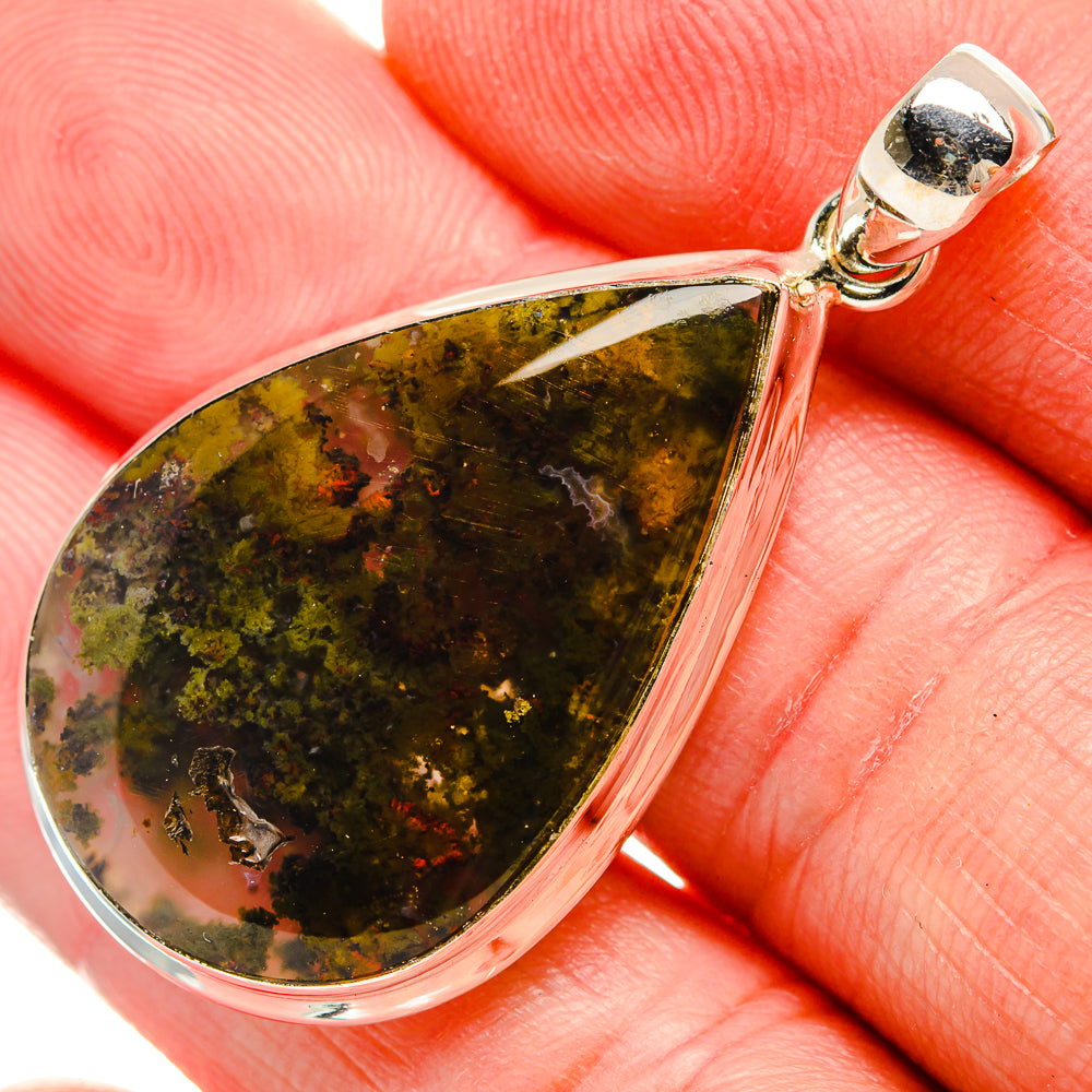 Indonesian Plume Agate Pendants handcrafted by Anasilvercos - PD33787