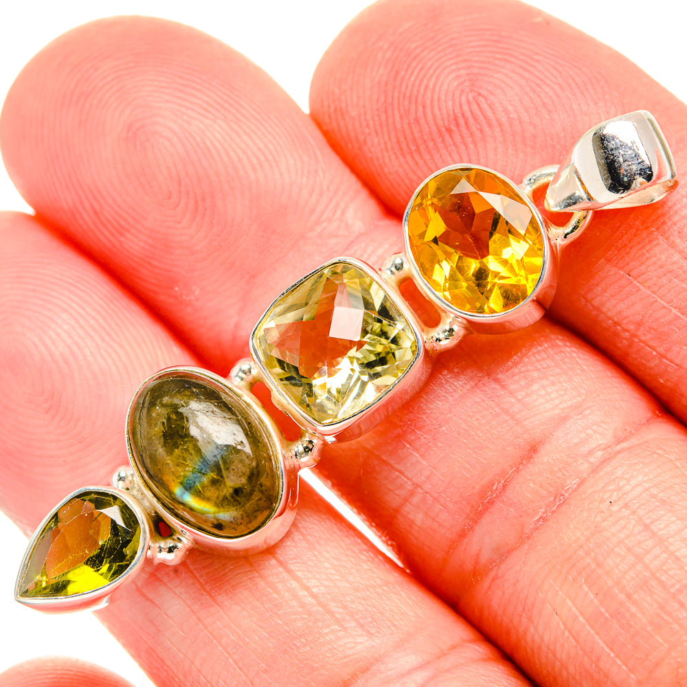 Green Tourmaline Pendants handcrafted by Anasilvercos - PD33803