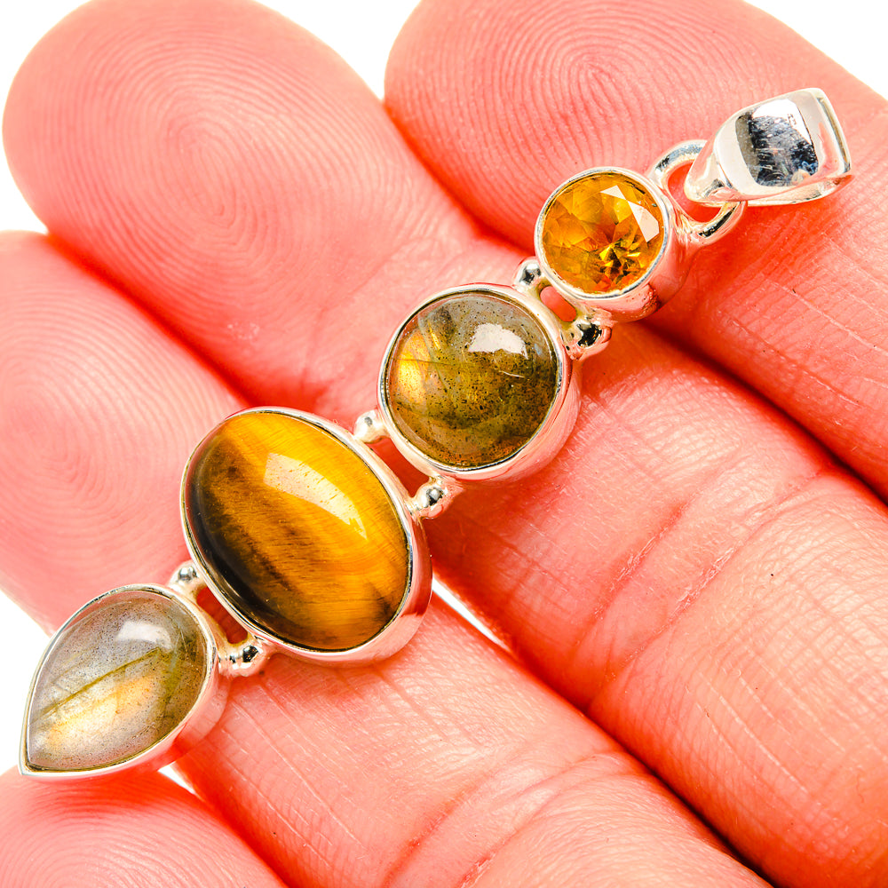 Tiger Eye Pendants handcrafted by Anasilvercos - PD33808
