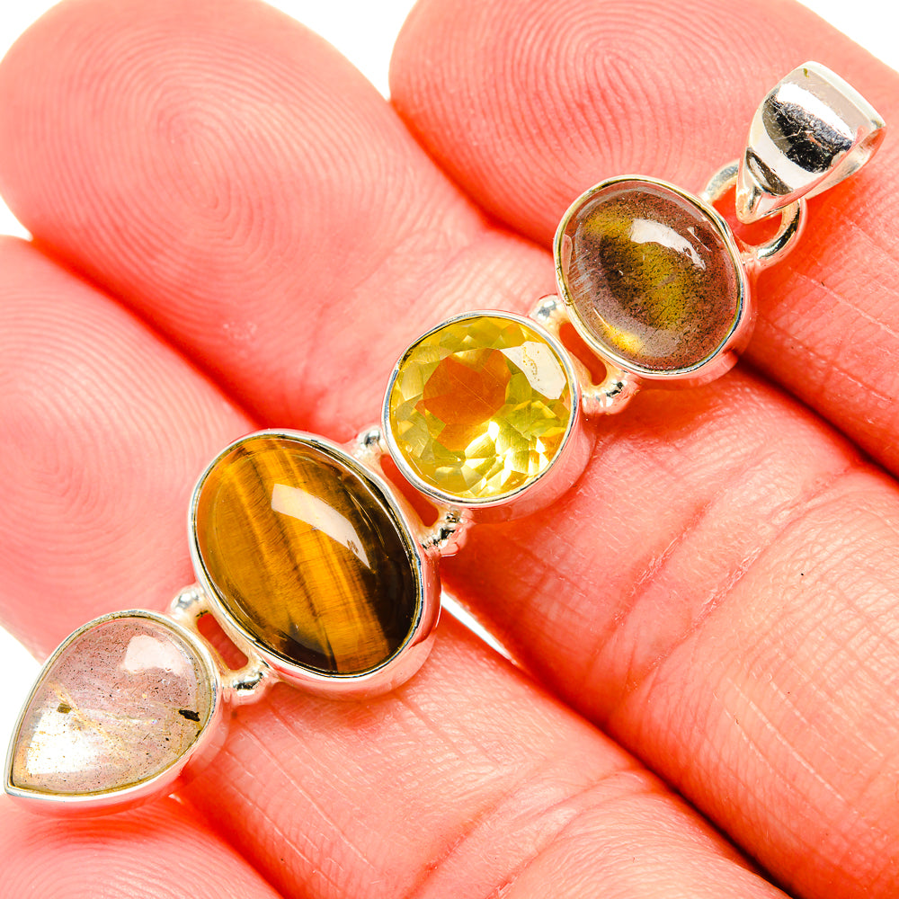 Tiger Eye Pendants handcrafted by Anasilvercos - PD33809
