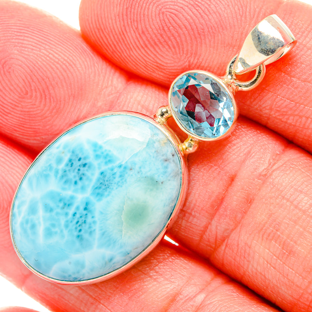 Larimar Pendants handcrafted by Anasilvercos - PD33814