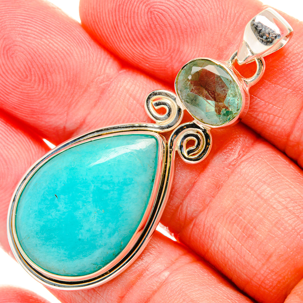 Amazonite Pendants handcrafted by Anasilvercos - PD33817
