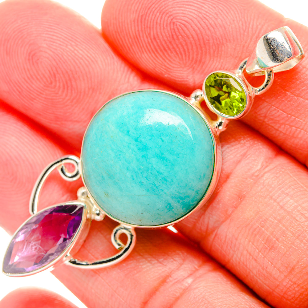 Amazonite Pendants handcrafted by Anasilvercos - PD33818