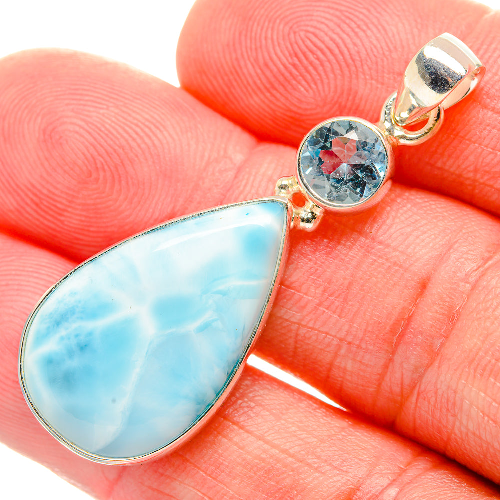 Larimar Pendants handcrafted by Anasilvercos - PD33825