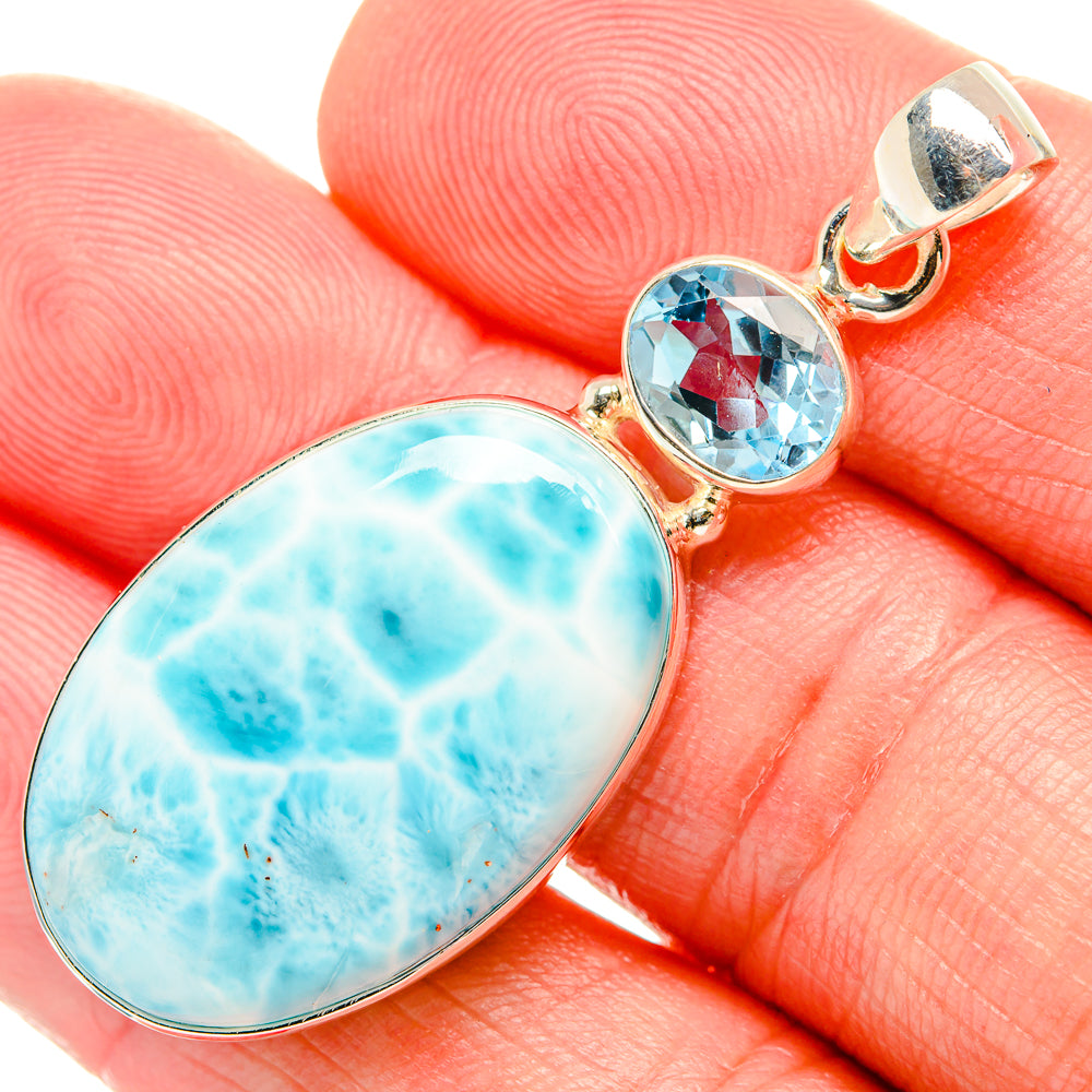 Larimar Pendants handcrafted by Anasilvercos - PD33826