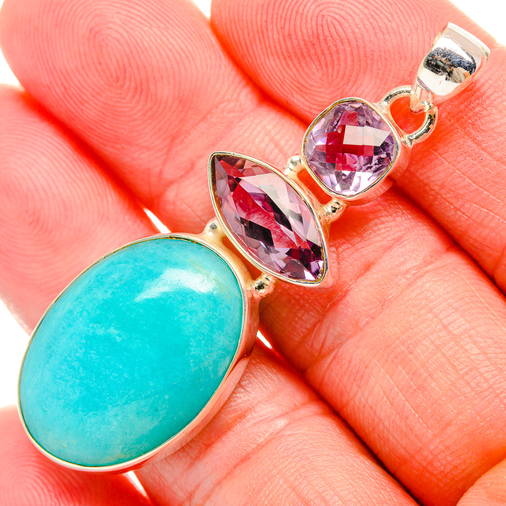 Amazonite Pendants handcrafted by Anasilvercos - PD33829