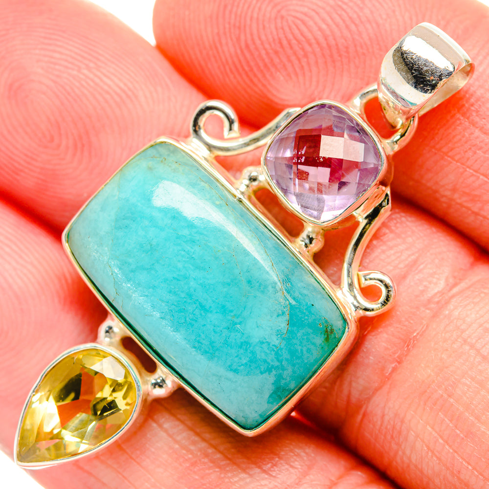 Amazonite Pendants handcrafted by Anasilvercos - PD33854
