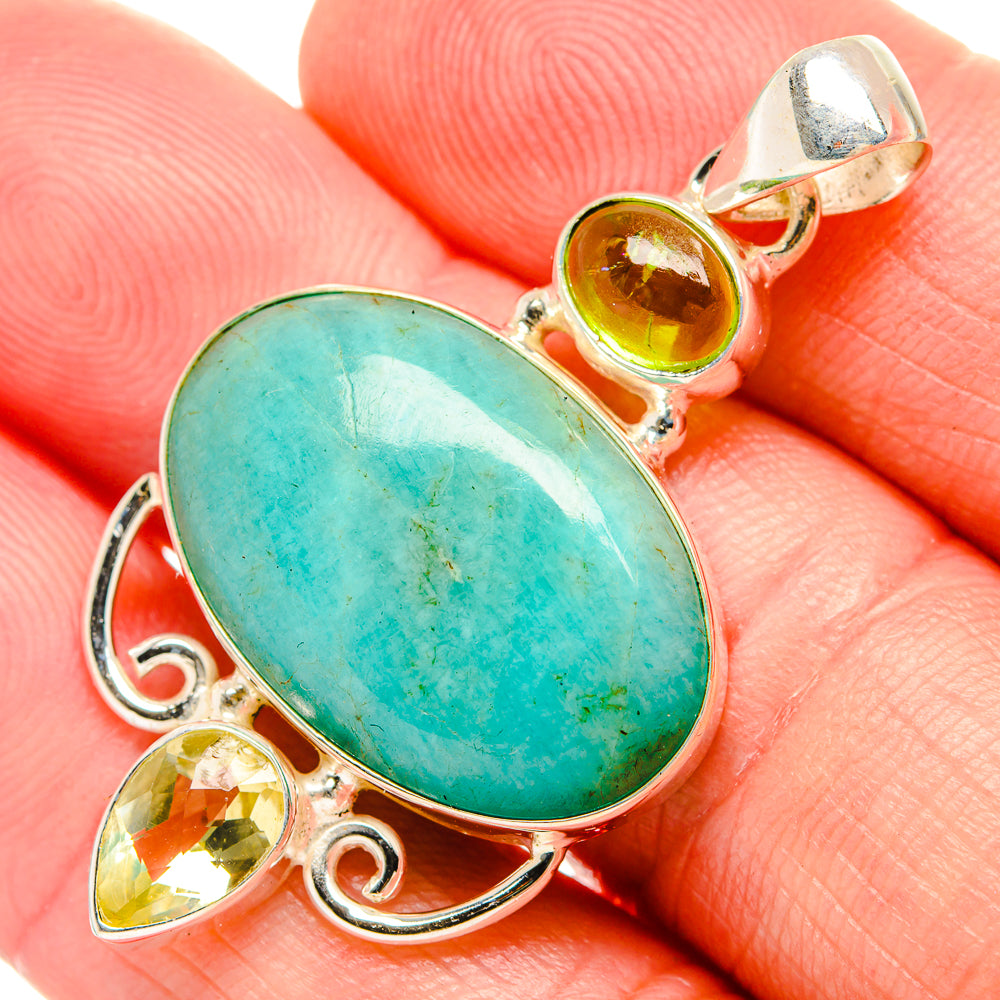 Amazonite Pendants handcrafted by Anasilvercos - PD33860