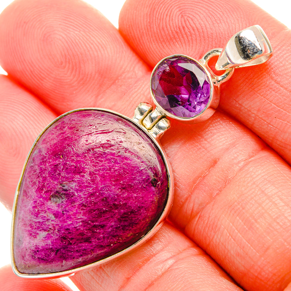 Ruby Fuchsite Pendants handcrafted by Anasilvercos - PD33870