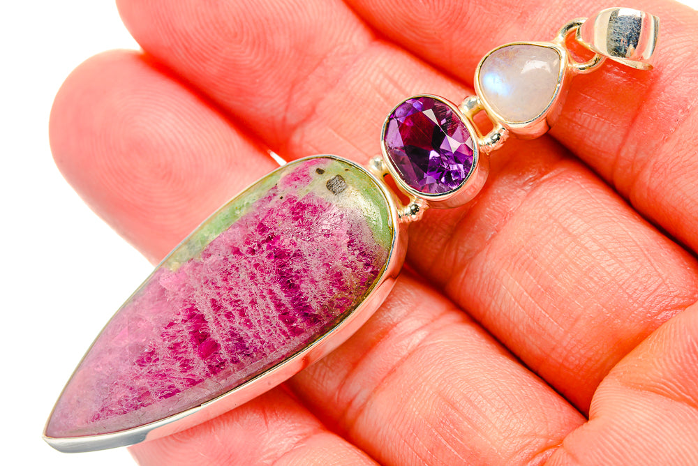 Ruby Zoisite Pendants handcrafted by Anasilvercos - PD33871