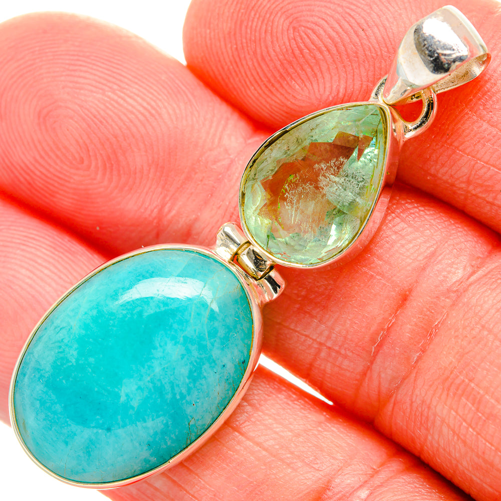 Amazonite Pendants handcrafted by Anasilvercos - PD33872