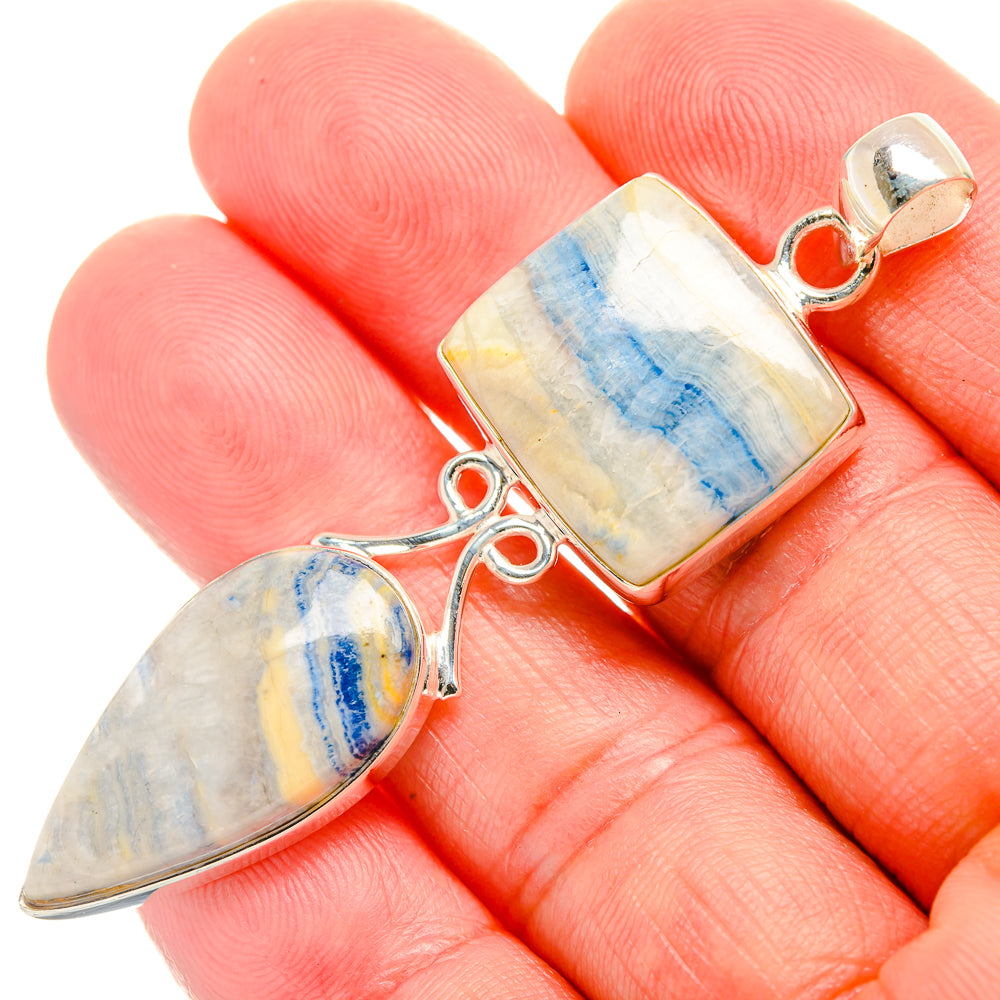Blue Scheelite Pendants handcrafted by Anasilvercos - PD33875