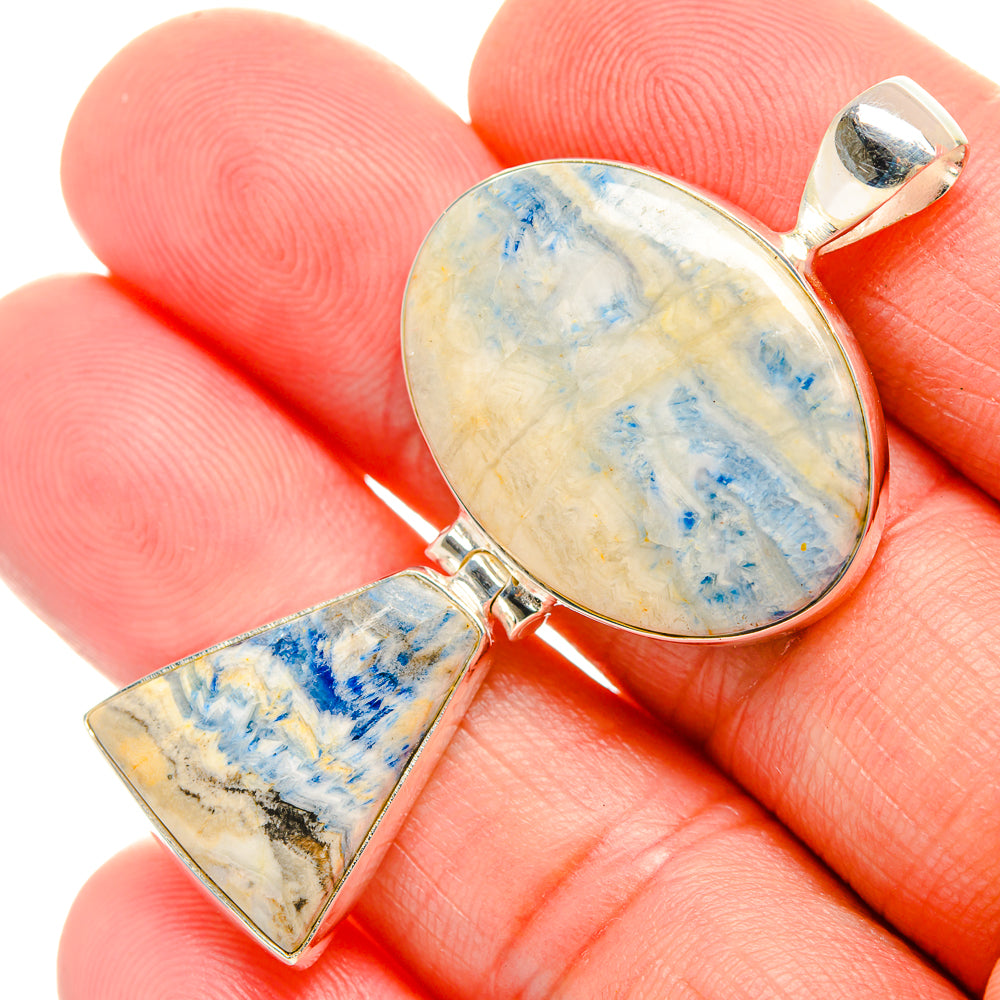 Blue Scheelite Pendants handcrafted by Anasilvercos - PD33876