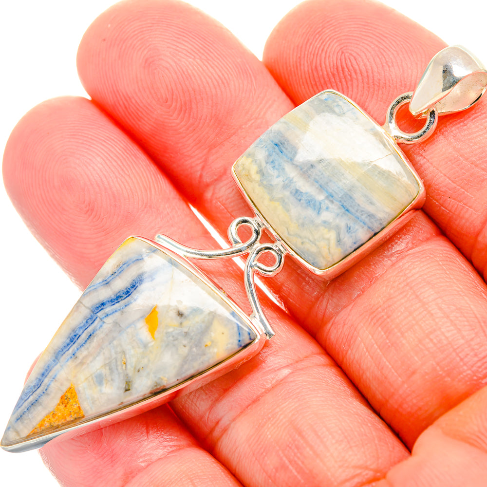 Blue Scheelite Pendants handcrafted by Anasilvercos - PD33877