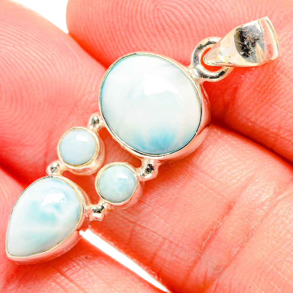 Larimar Pendants handcrafted by Anasilvercos - PD33886