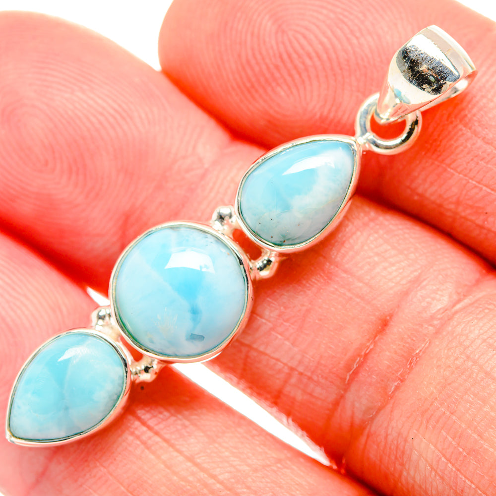Larimar Pendants handcrafted by Anasilvercos - PD33888