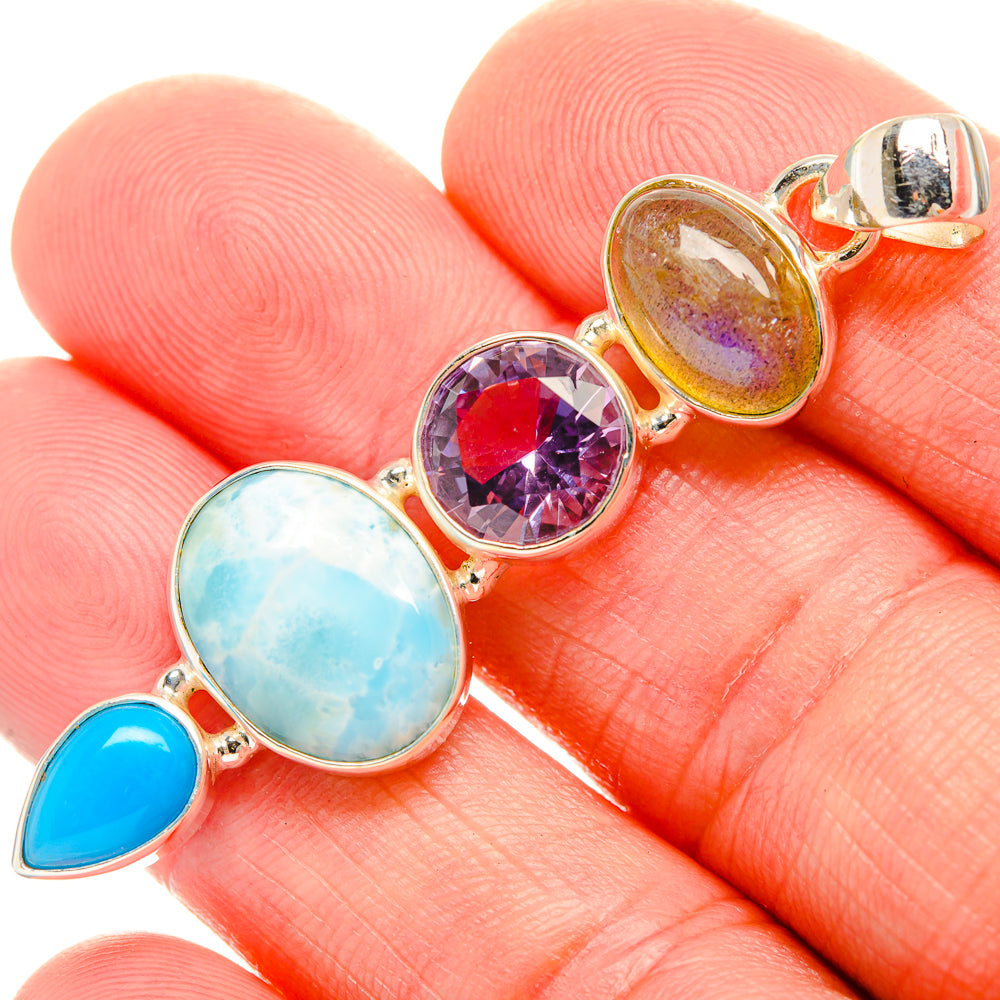 Larimar Pendants handcrafted by Anasilvercos - PD33889