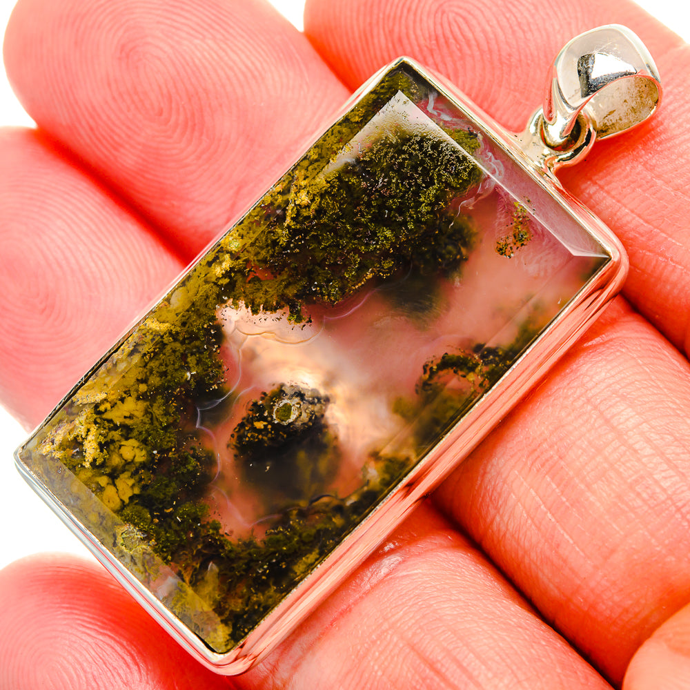Indonesian Plume Agate Pendants handcrafted by Anasilvercos - PD33918