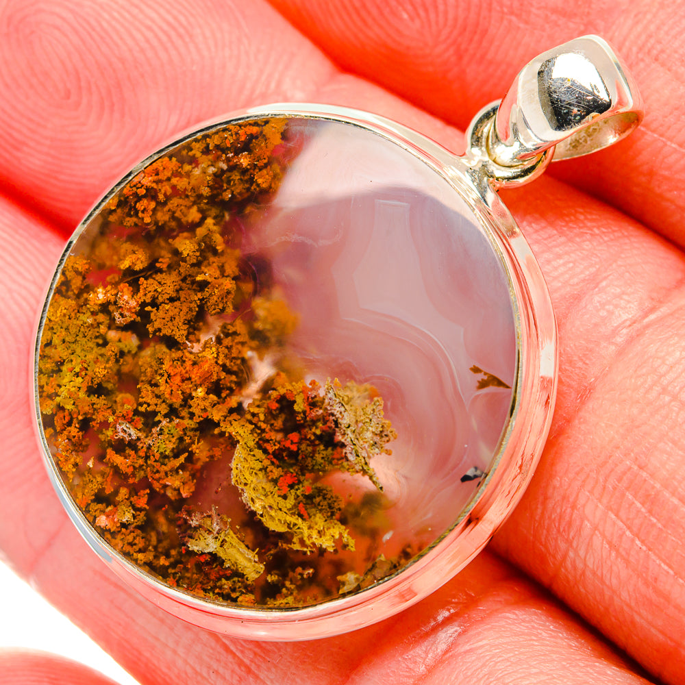 Indonesian Plume Agate Pendants handcrafted by Anasilvercos - PD33919
