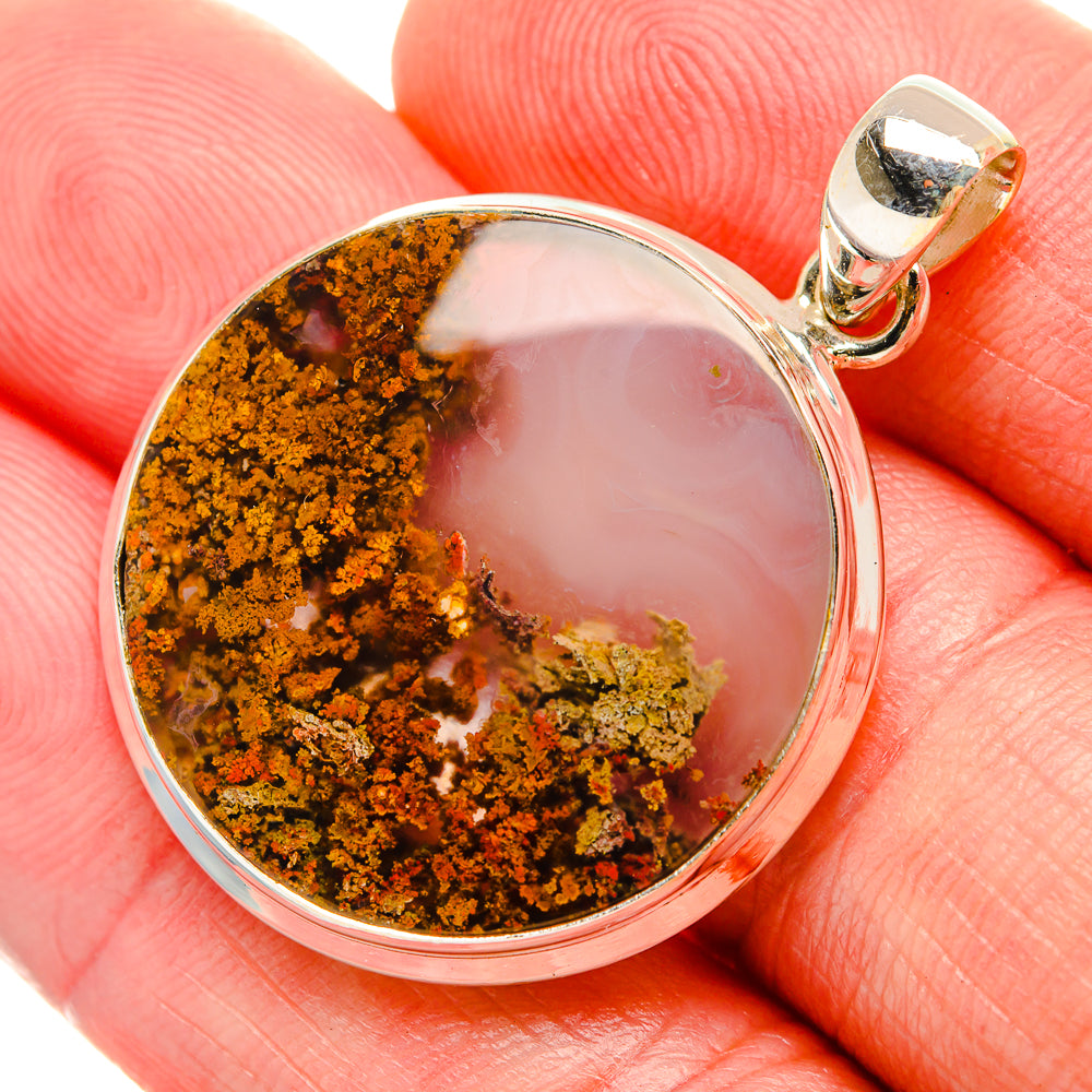 Indonesian Plume Agate Pendants handcrafted by Anasilvercos - PD33923