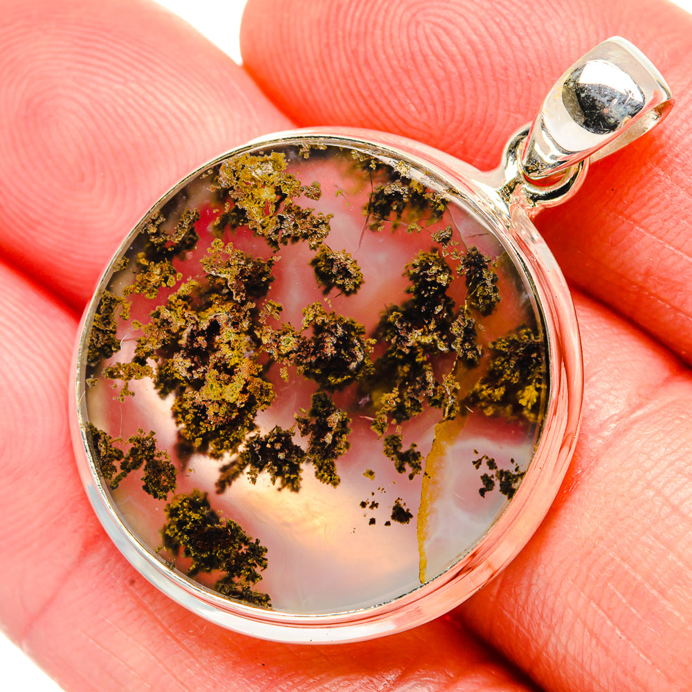 Indonesian Plume Agate Pendants handcrafted by Anasilvercos - PD33928