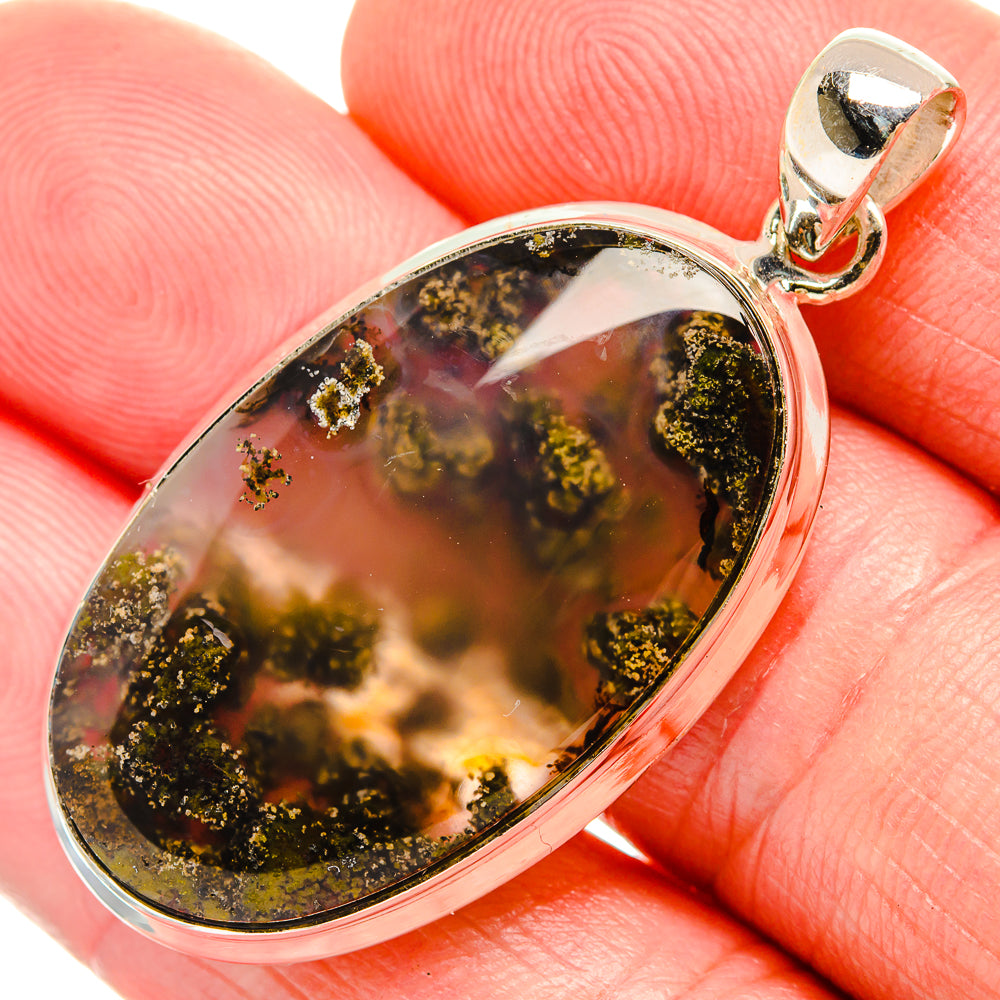 Indonesian Plume Agate Pendants handcrafted by Anasilvercos - PD33930