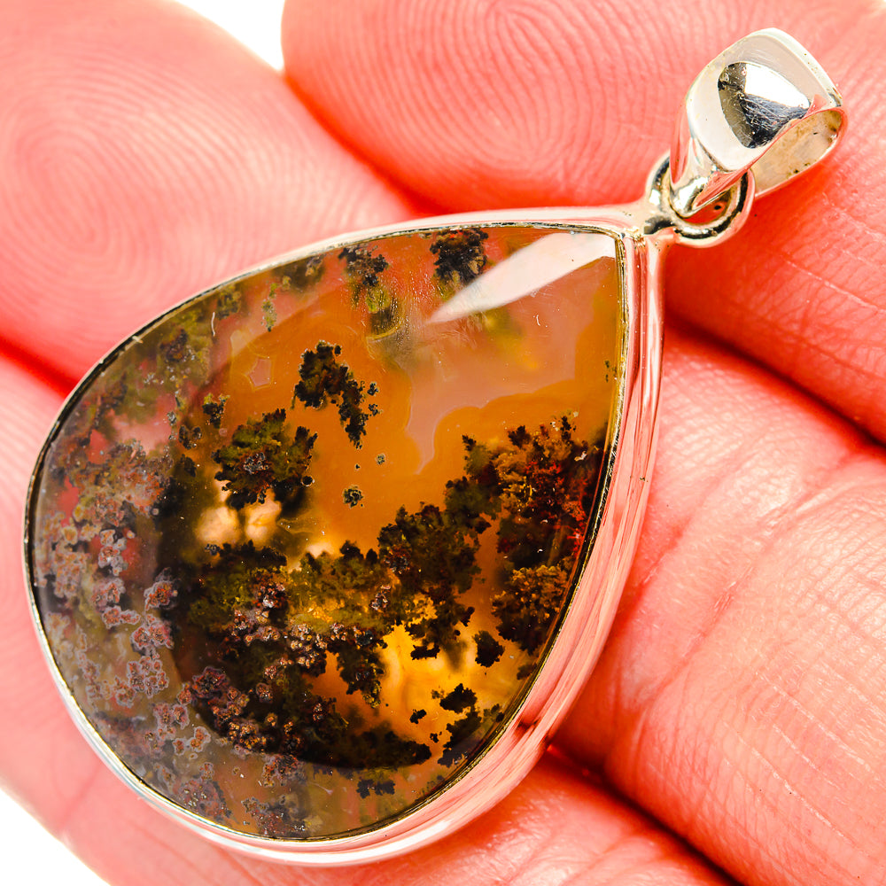 Indonesian Plume Agate Pendants handcrafted by Anasilvercos - PD33931