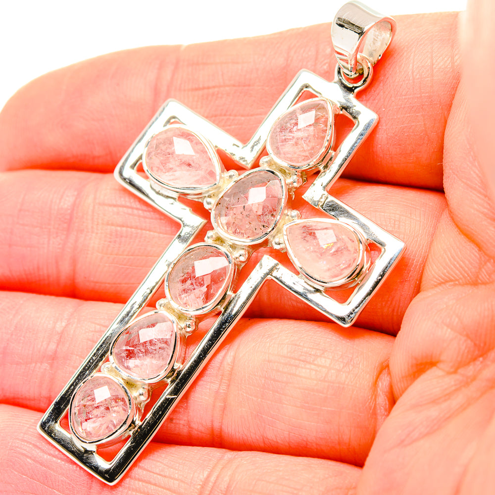 Rose Quartz Pendants handcrafted by Anasilvercos - PD33955