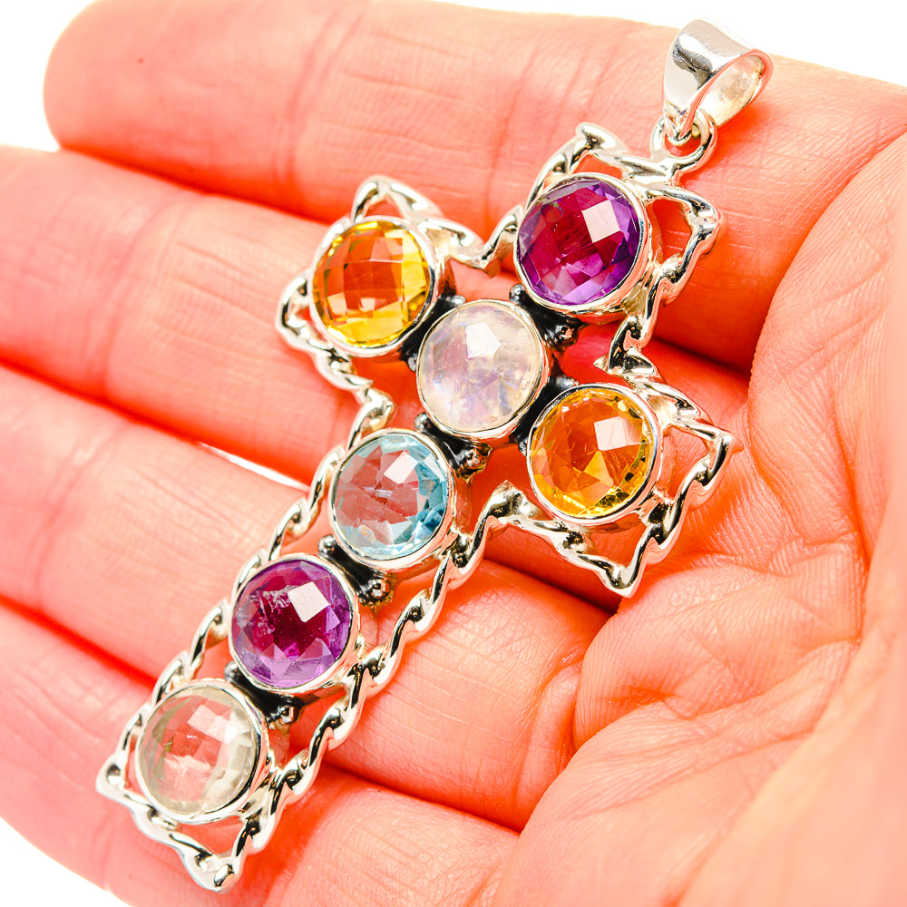 Rainbow Moonstone Pendants handcrafted by Anasilvercos - PD33962
