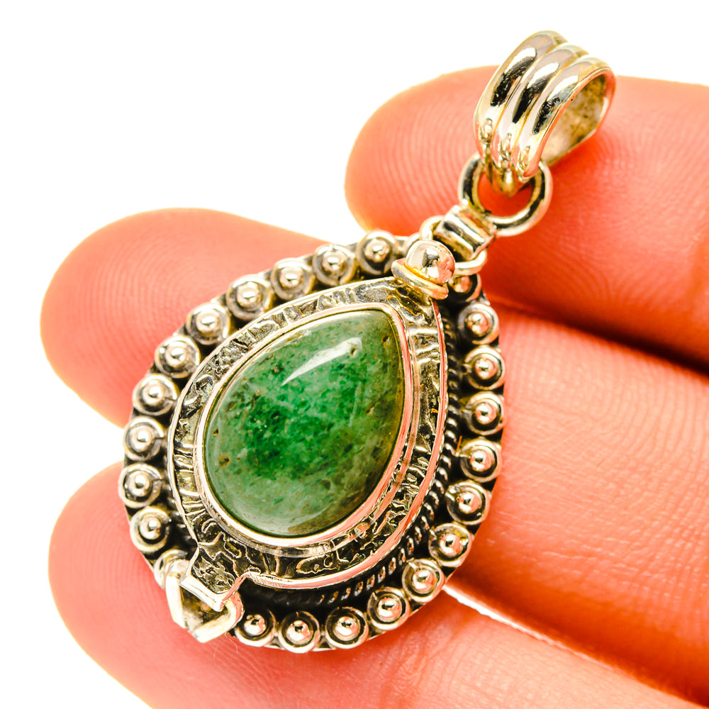 Green Aventurine Pendants handcrafted by Anasilvercos - PD3398
