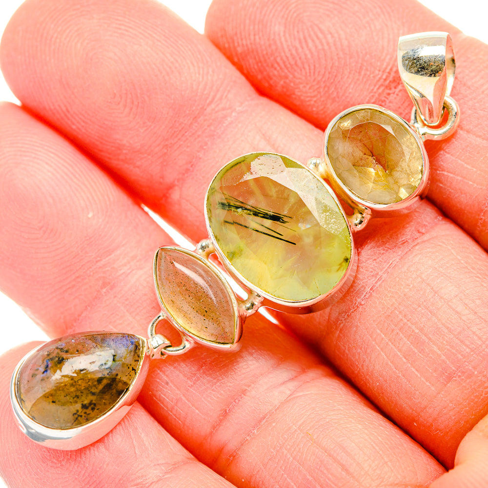 Prehnite Pendants handcrafted by Anasilvercos - PD34001