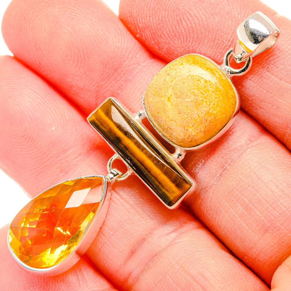 Citrine Pendants handcrafted by Anasilvercos - PD34002