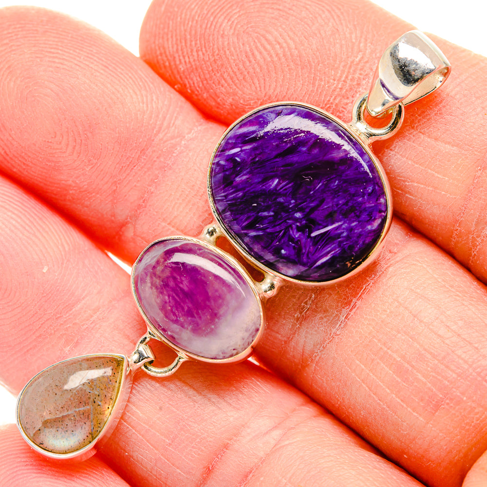 Charoite Pendants handcrafted by Anasilvercos - PD34010