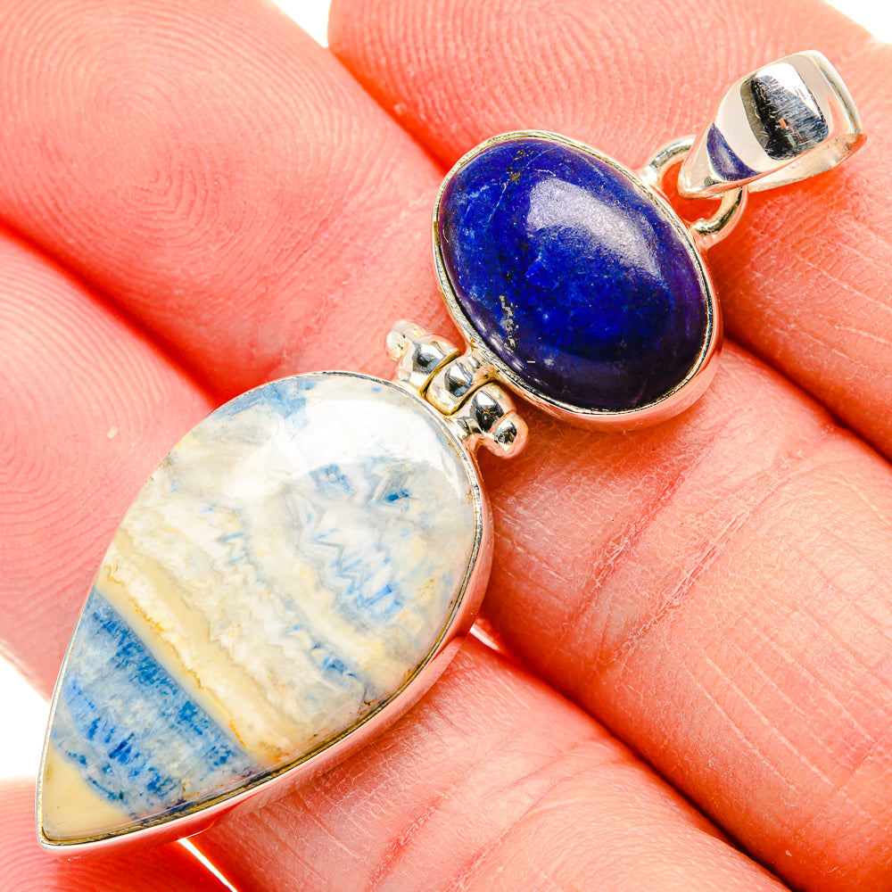 Blue Scheelite Pendants handcrafted by Anasilvercos - PD34011