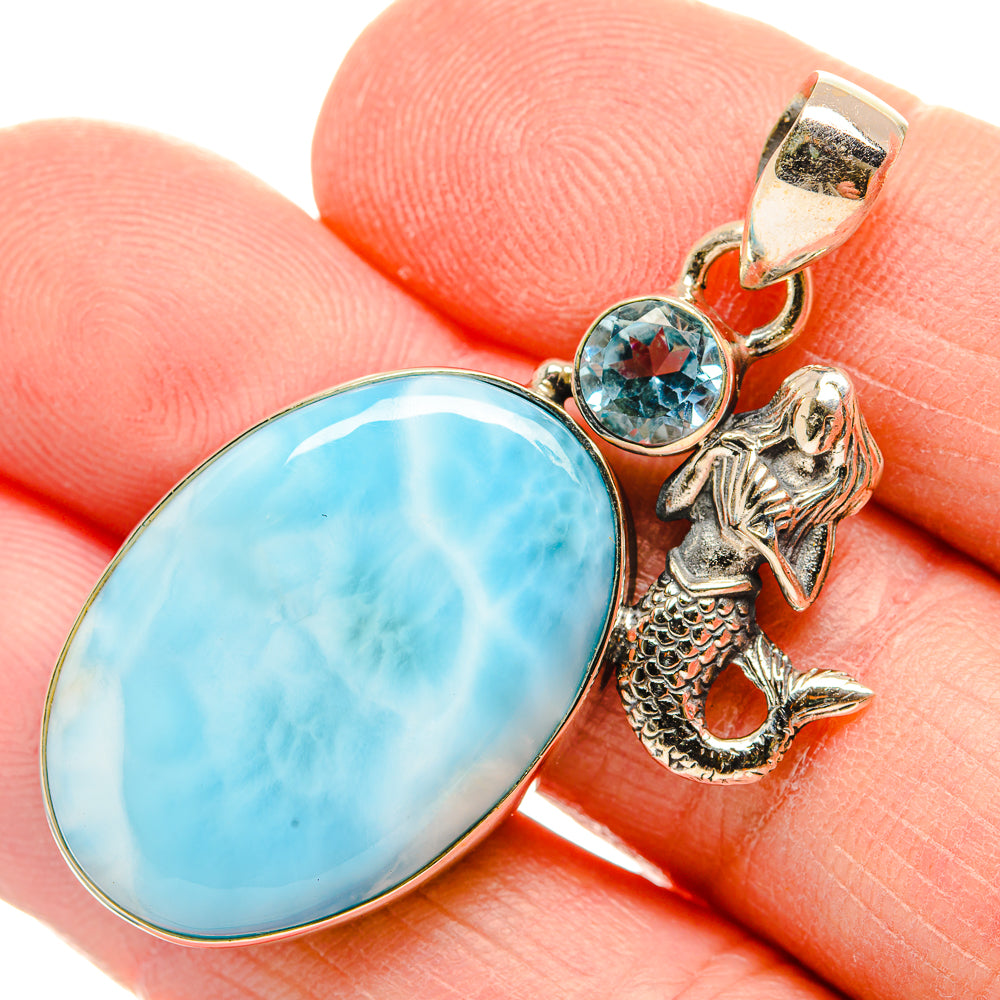 Larimar Pendants handcrafted by Anasilvercos - PD34012