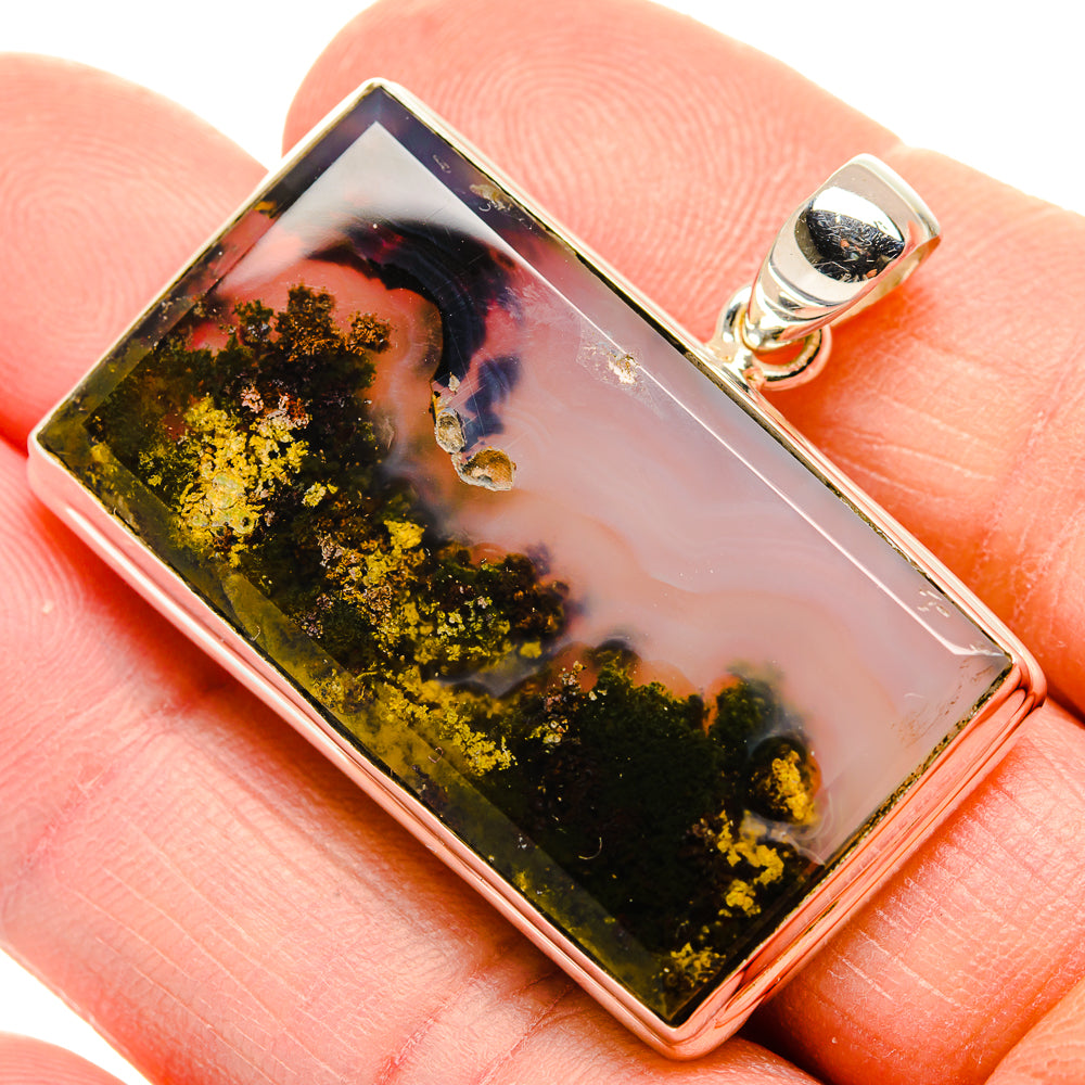 Indonesian Plume Agate Pendants handcrafted by Anasilvercos - PD34025