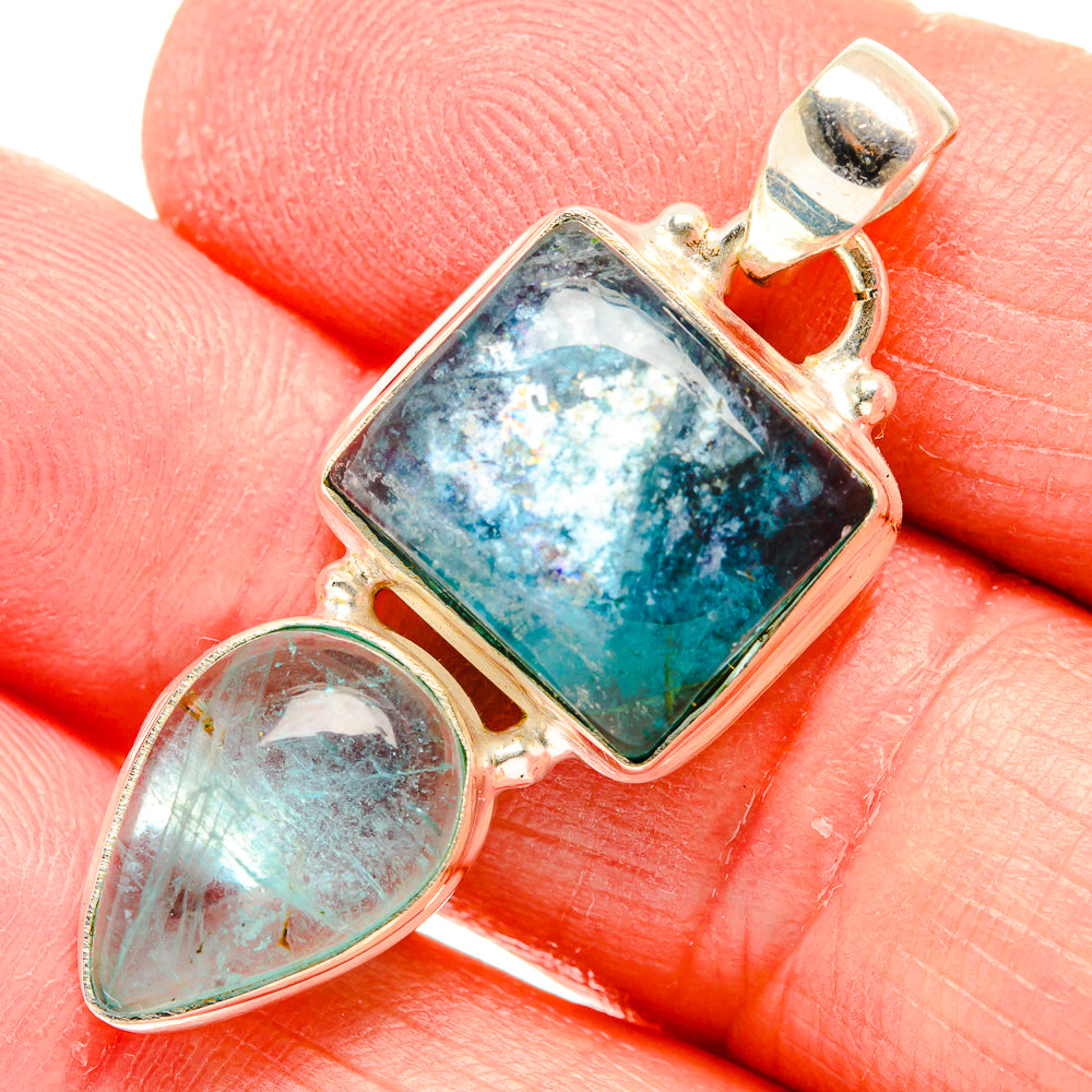 Blue Fluorite Pendants handcrafted by Anasilvercos - PD34034